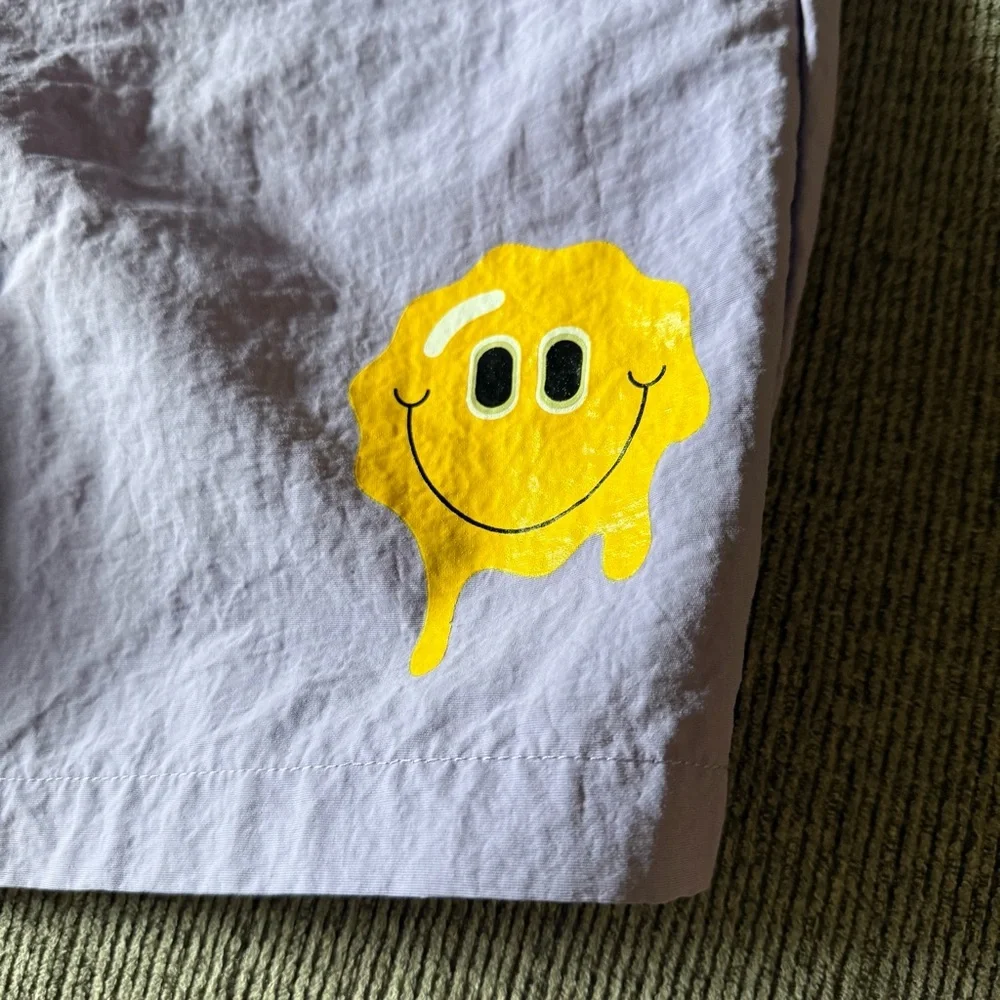 ALAB Lavender‎ Shorts with Yellow Drawstring